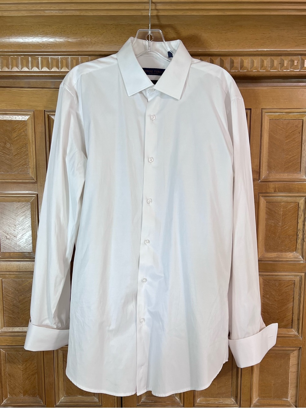 Giorgio Fiorelli White Long Sleeve Dress Shirt French Cuff 16